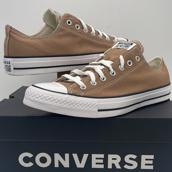 Converse Men’s Brown and White Chuck Taylor All Star Low-Top Sneaker - Hot Tea - Picture 9 of 16